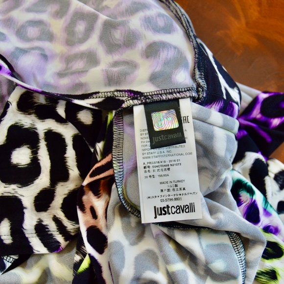 🆕🏷️ Multicolor animal print asymmetrical dress. by Roberto Cavalli - Picture 6 of 15